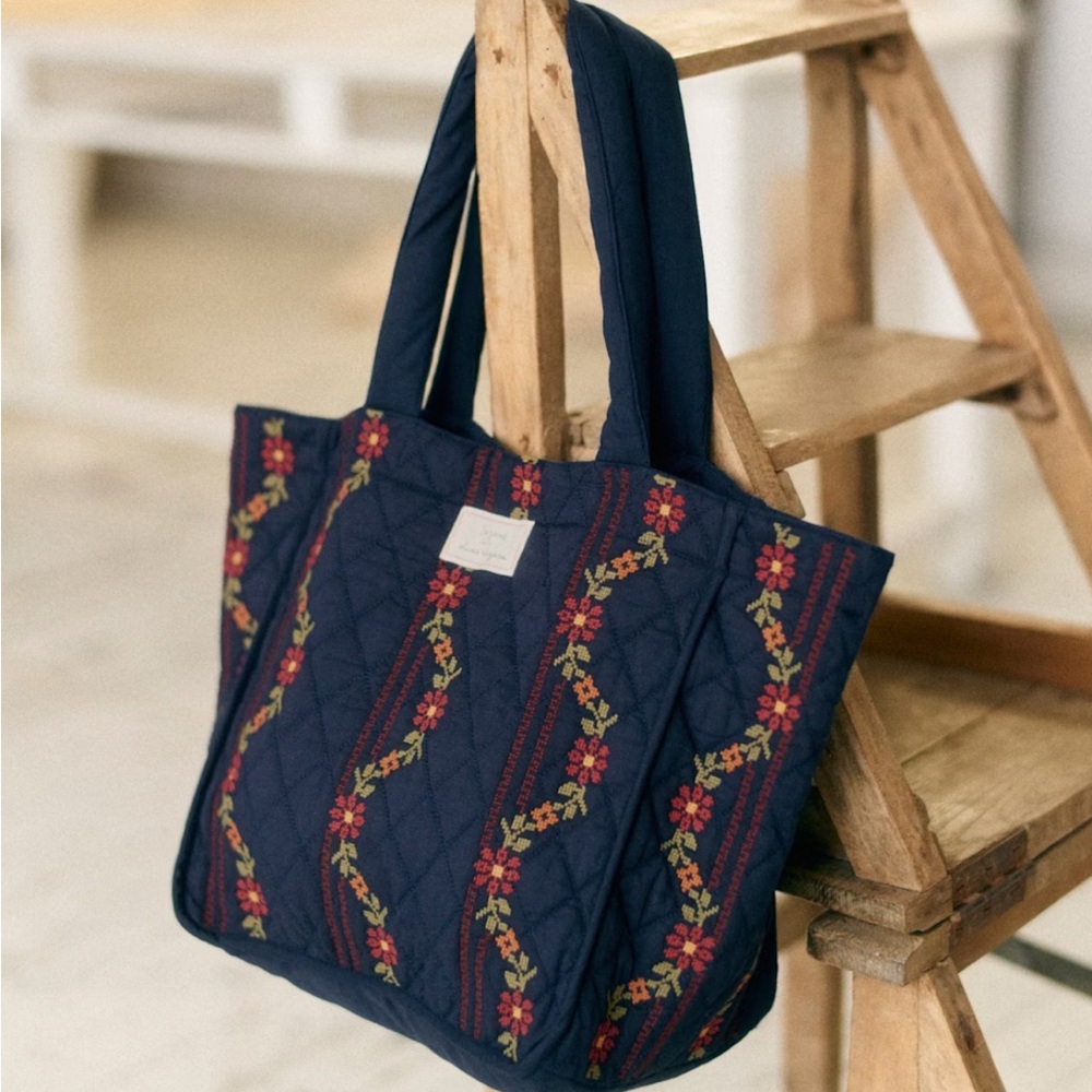 Sezane quilted tote bag sold out online